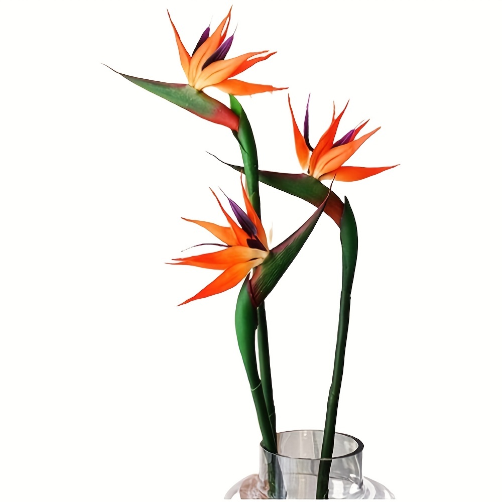 Bird Paradise Strelitzia - 3 adet Yapay Cennet Kuşu Çiçekler