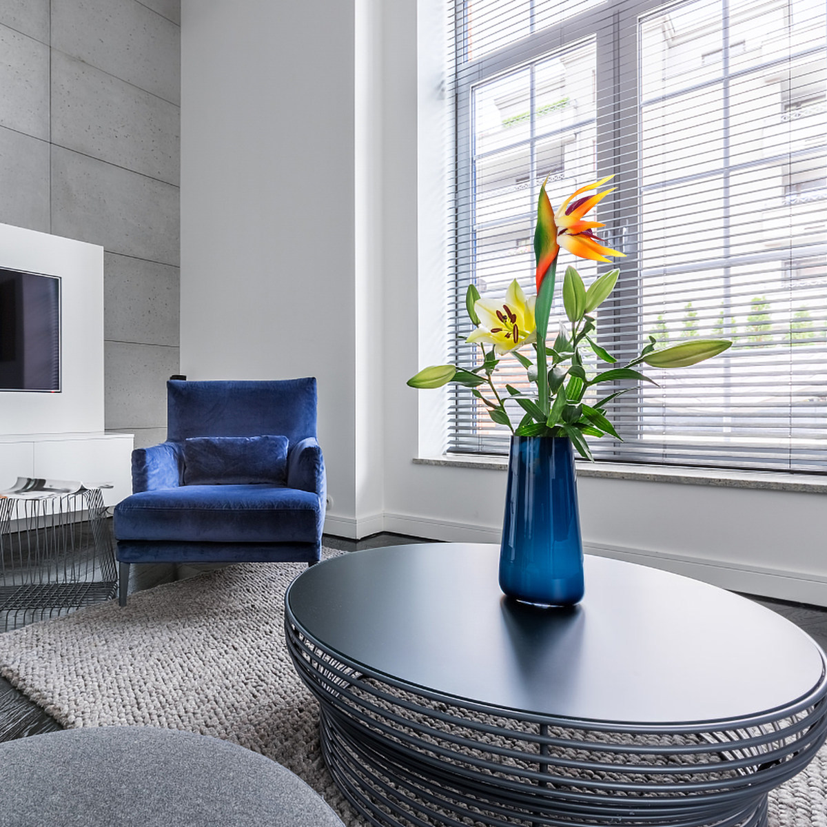 Bird Paradise Strelitzia - Yapay Cennet Kuşu Çiçeği, Gerçek Dokunuşlu,