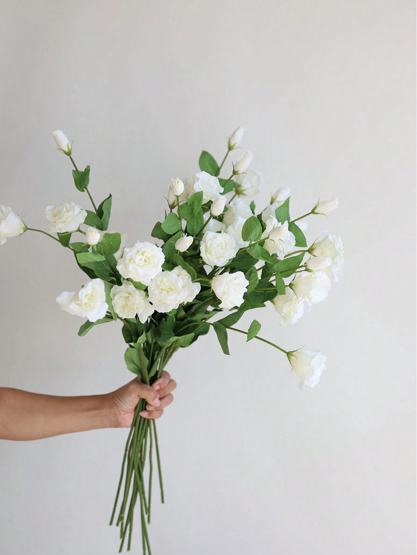 Ficus Lyrata Tree - Sahte Gerçek Dokunuşlu Lisianthus Eustoma Çiçeği