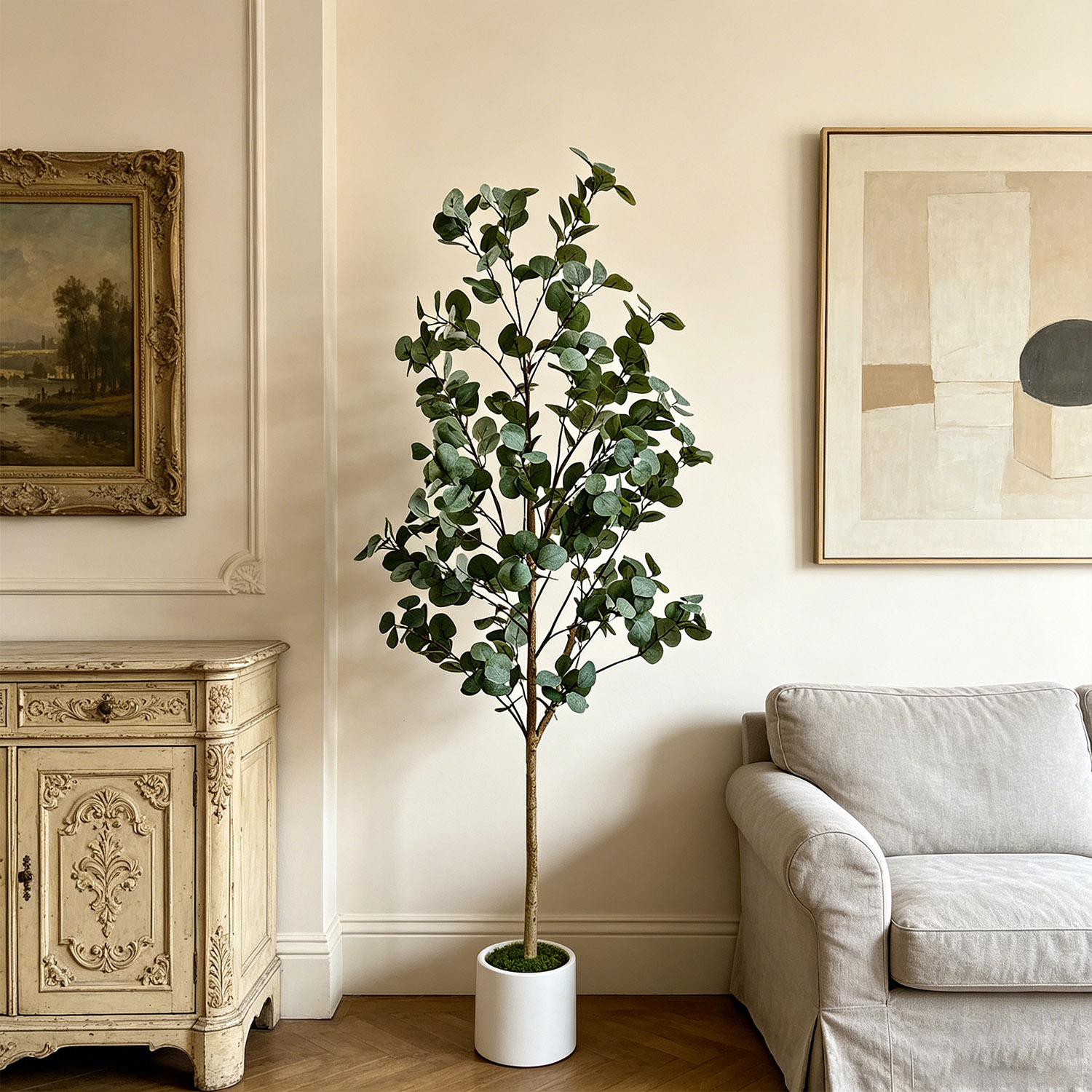 Dracaena Marginata - 120-155Cm/5.1Ft Yapay Okaliptüs Ağacı Ev Bahçe