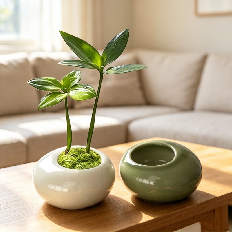 Mini Buz Çatlak Desenli Saksı  - Echeveria Succulent incelemesi ve fiyatı