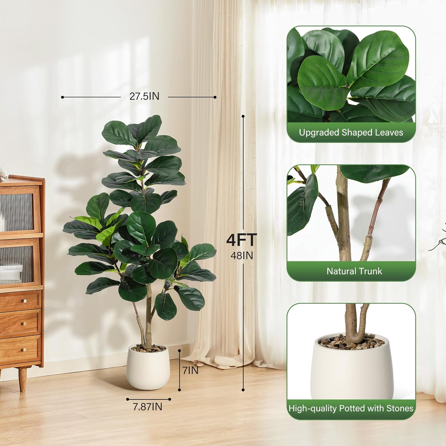 Yapay Keman Yapraklı İncir Ağa - Ficus Lyrata Tree incelemesi ve fiyatı